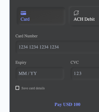 Soft checkout theme preview, muted dark surface with purple accents